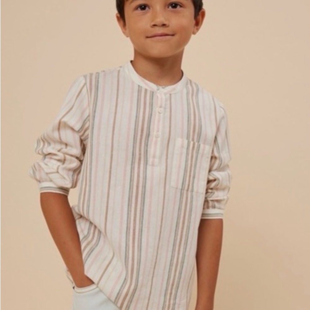 Bonpoint Boy’s Organic Cotton Artiste Kurta Shirt Size 8